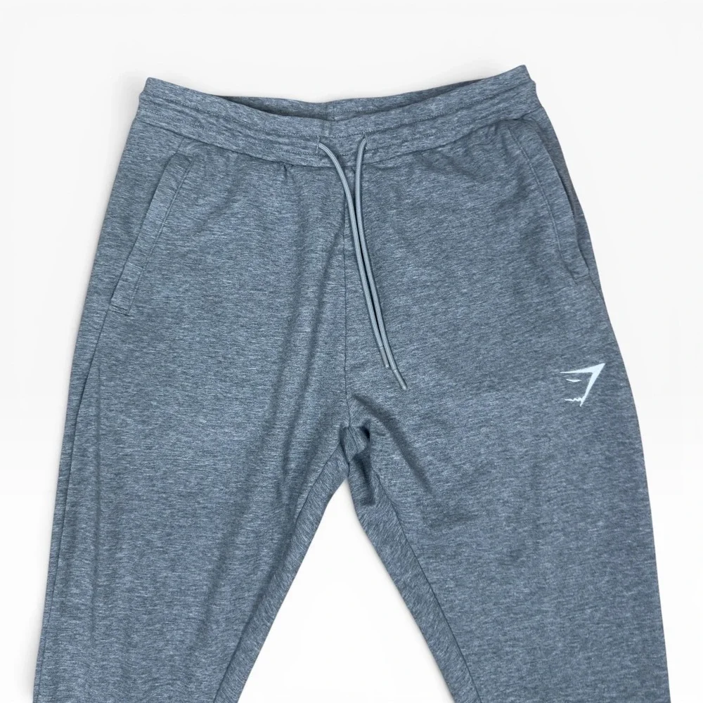 Gymshark Power Joggers Grey Medium Men's Gym Workout Cuffed Sweatpants Logo